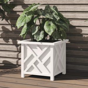 15.5"x15.5"x16.5", garden yard planter decoration, lattice design, potted plants or flowers, both indoor and outdoor