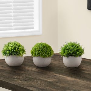 3 artificial plants with exquisite flower pots, artificial oases, indoor and simulated plants, desktop green potted plants, holiday and New Year decoration gifts for vacation homes, green leaves, vases